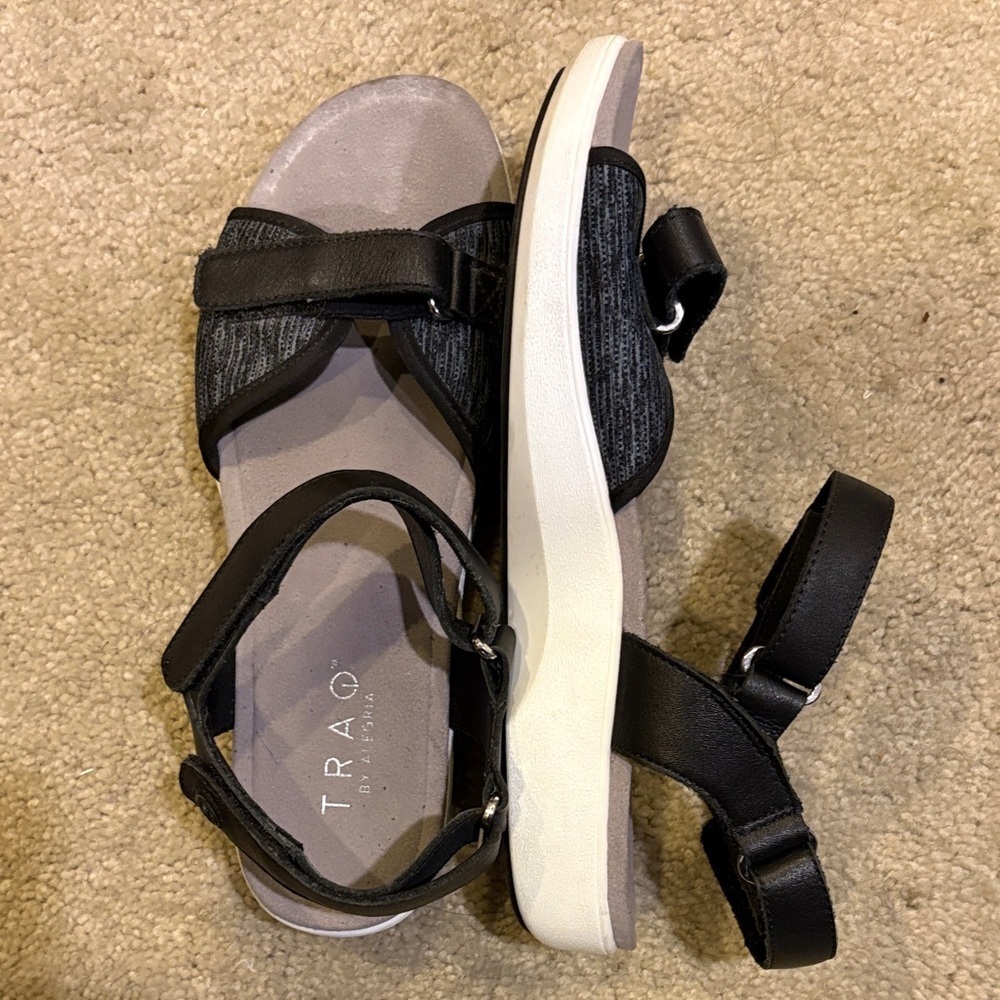 Traq by Alegria Black Sandals